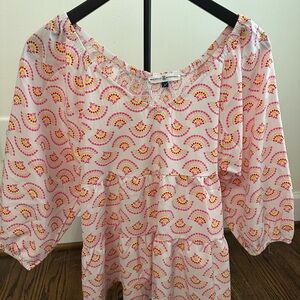 Vibrant Pink Patterned Blouse by Michelle McDowell